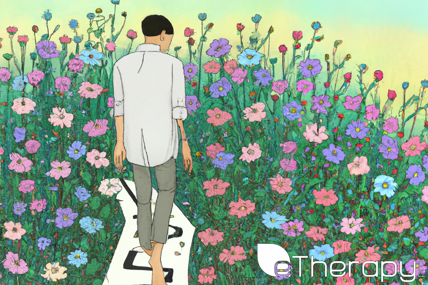 Path of healing. Person walks amid blossoming flowers - How Can Building Resilience Transform My Life